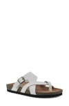 White Mountain Footwear Graph Sandal In White/leather