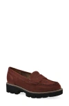 White Mountain Footwear Gunner Lug Sole Platform Penny Loafer