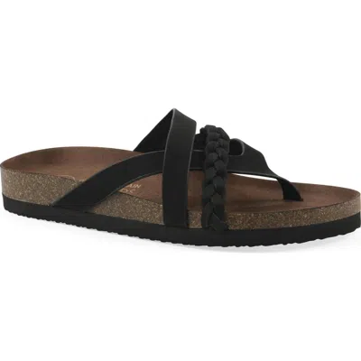 White Mountain Footwear Halogen Slide Sandal In Black