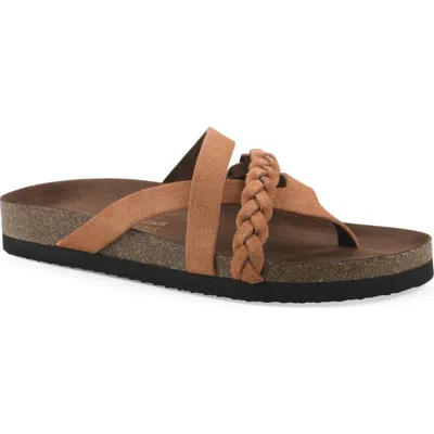 White Mountain Footwear Halogen Slide Sandal In Brown