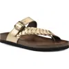 White Mountain Footwear Happier Sandal In Antique/gold Leather