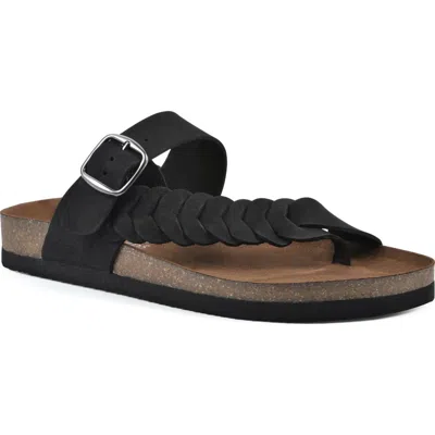 White Mountain Footwear Happier Sandal In Black/nubuck
