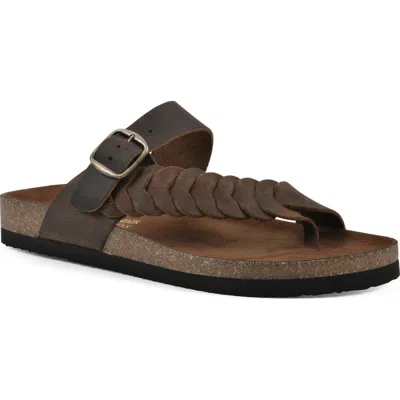 White Mountain Footwear Happier Sandal In Brown/leather