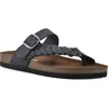 White Mountain Footwear Happier Sandal In Navy/leather