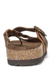 White Mountain Footwear Harrington Leather Footbed Sandal In Brown/leather