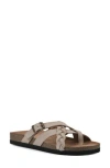 White Mountain Footwear Harrington Leather Footbed Sandal In Sandal Wood/suede