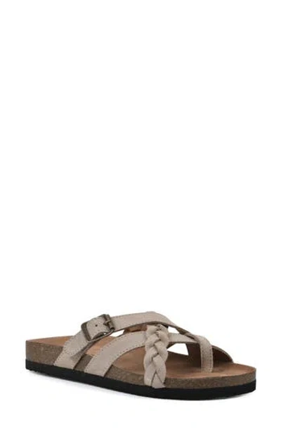 White Mountain Footwear Harrington Leather Footbed Sandal In Sandal Wood/suede