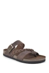 White Mountain Footwear Hazy Leather Footbed Sandal In Brown/leather