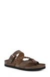 White Mountain Footwear Hazy Leather Footbed Sandal In Whiskey/leather