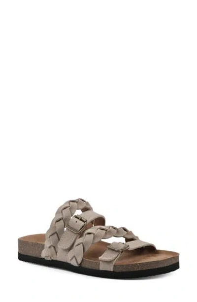 White Mountain Footwear Holland Footbed Sandal In Gray