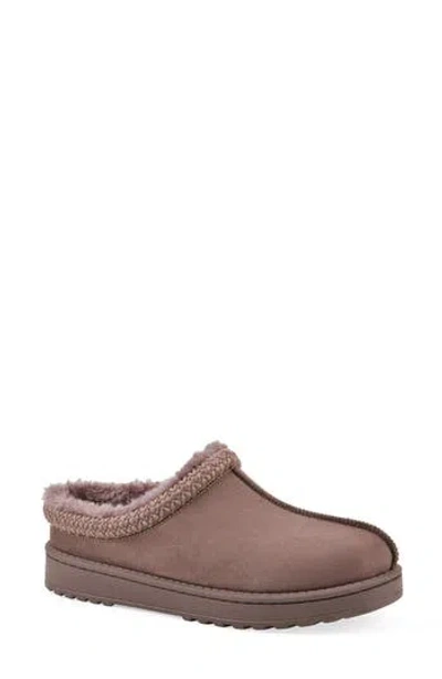 White Mountain Footwear Icebin Faux Shearling Lined Clog Slipper In Rosewood