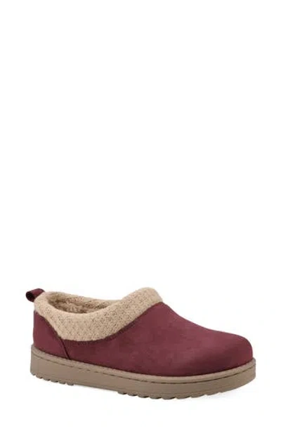 White Mountain Footwear Iceboat Slip-on Clog In Burgundy/ Fabric