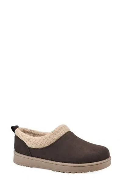 White Mountain Footwear Iceboat Slip-on Clog In Dkbrown/ Fabric