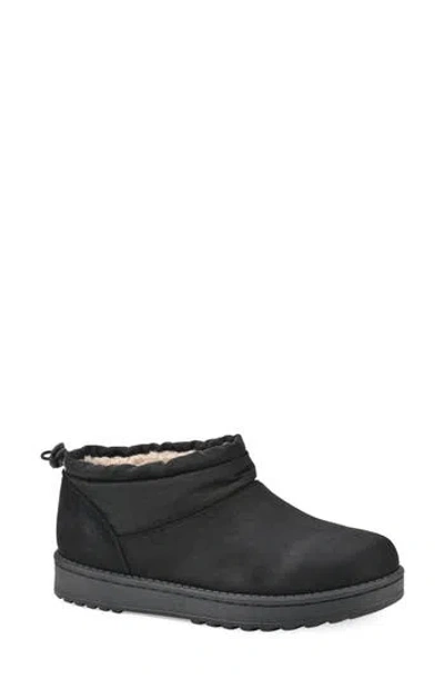 White Mountain Footwear Idle Faux Fur Lined Bootie In Black/ Fabric