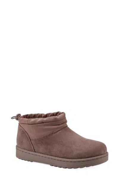 White Mountain Footwear Idle Faux Fur Lined Bootie In Rosewood/ Fabric