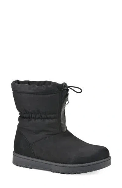 White Mountain Footwear Issy Faux Fur Lined Bootie In Black/ Fabric