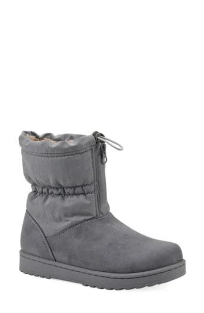 White Mountain Footwear Issy Faux Fur Lined Bootie In Blue Raspberry/ Fabric
