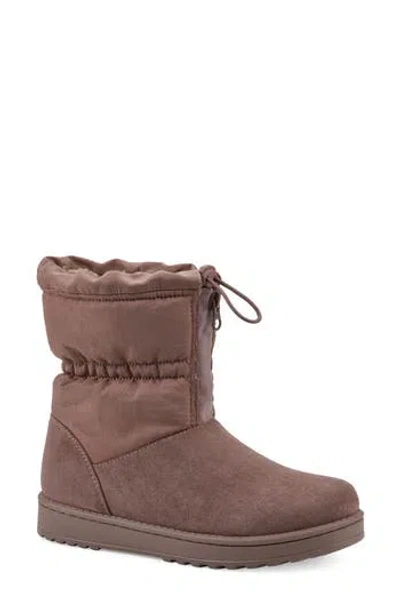 White Mountain Footwear Issy Faux Fur Lined Bootie In Rosewood/ Fabric