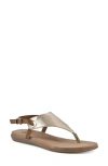 White Mountain Footwear London T-strap Sandal In Gold/ Smooth