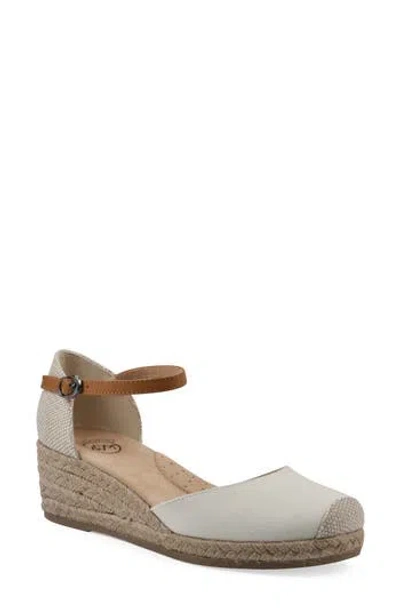 White Mountain Footwear Maintain Espadrille Wedge Sandal In Natural Fabric