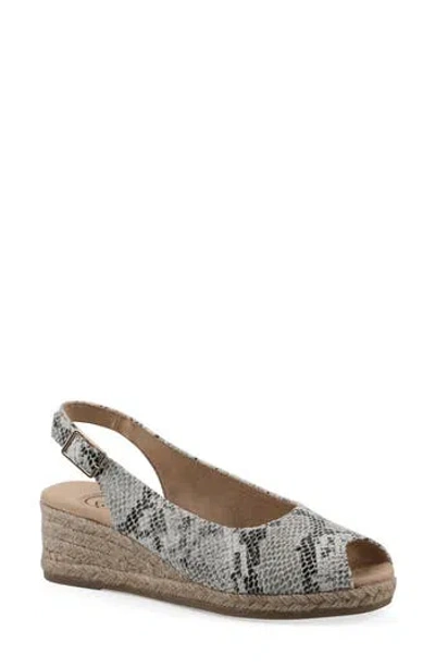 White Mountain Footwear Maize Slingback Wedge Sandal In Gray