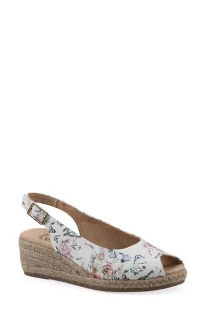 White Mountain Footwear Maize Slingback Wedge Sandal In Multi