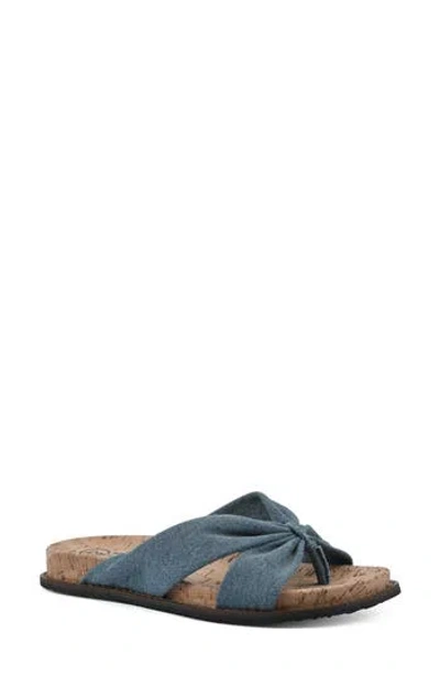 White Mountain Footwear Malanga Thong Sandal In Blue