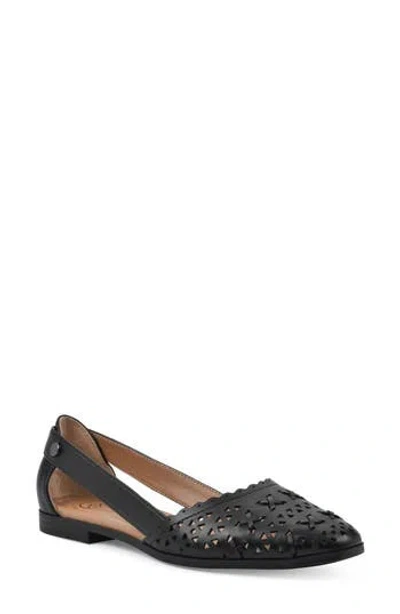 White Mountain Footwear Nobler Laser Cut Sandal In Black