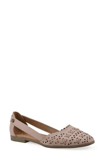 White Mountain Footwear Nobler Laser Cut Sandal In Pink Burnished Smooth