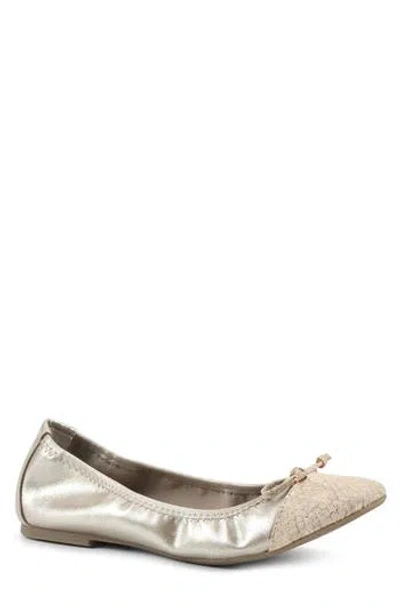 White Mountain Footwear Sunnyside Ii Ballet Flat In Ant Gold/multi