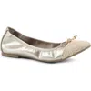 White Mountain Footwear Sunnyside Ii Ballet Flat In Ant Gold/multi