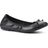 White Mountain Footwear Sunnyside Ii Ballet Flat In Black/black/patent
