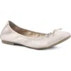 White Mountain Footwear Sunnyside Ii Ballet Flat In Bone/smooth