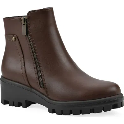 White Mountain Footwear Tahj Lug Sole Bootie In Brown