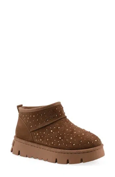 White Mountain Footwear Tomas Faux Fur Bootie In Brown