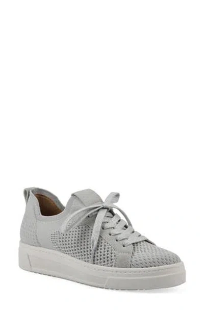 White Mountain Footwear Uncut Woven Sneaker In Light Grey Fabric