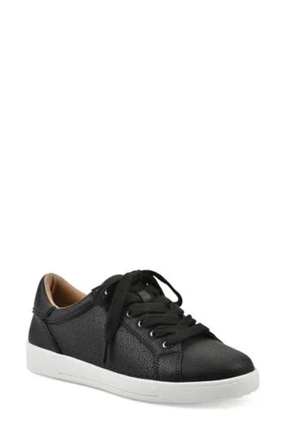 White Mountain Footwear Uniform Sneaker In Black Smooth