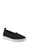 White Mountain Footwear Upright Woven Slip-on Sneaker In Black Fabric