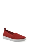 White Mountain Footwear Upright Woven Slip-on Sneaker In Cruella Red Fabric