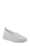 White Mountain Footwear Upright Woven Slip-on Sneaker In White Fabric