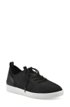 White Mountain Footwear Upscale Knit Sneaker In Black Fabric