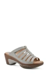 White Mountain Footwear Valencia Wedge Sandal In Ice Burnished Smooth