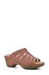White Mountain Footwear Valencia Wedge Sandal In Rosewood Burnished