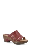 White Mountain Footwear Valora Wedge Sandal In Red Woven