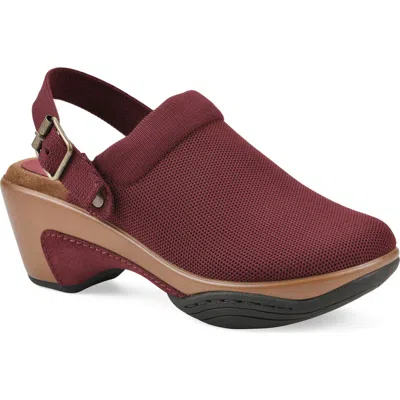 White Mountain Footwear Viable Slingback Clog In Burgundy