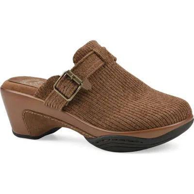 White Mountain Footwear Vias Heeled Clog In Brown