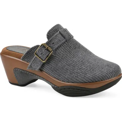 White Mountain Footwear Vias Heeled Clog In Gray