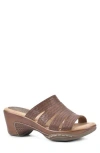 White Mountain Footwear White Mountain Valora Wedge Sandal In Brown/woven