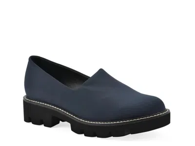 White Mountain Gianni Platform Loafer In Blue