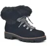 White Mountain Glamorous Womens Faux Leather Faux Fur Combat & Lace-up Boots In Multi